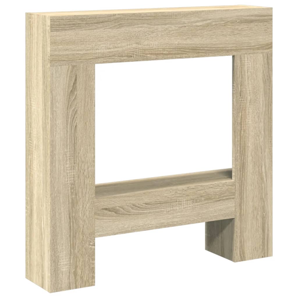 Fireplace Mantel Shelf Sonoma Oak Finish 81 x 18 x 82 cm Particleboard