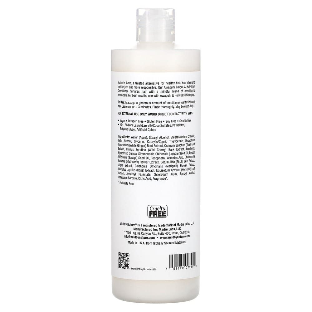 Natures Gate Awapuhi Ingwer & Heiliges Basilikum Spülung für feines Haar, 473ml (16 fl oz)