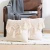With Tassel Knitted Pillow Case Pastoral Pillowslip Household Sofa Cushion Cover  Bedroom