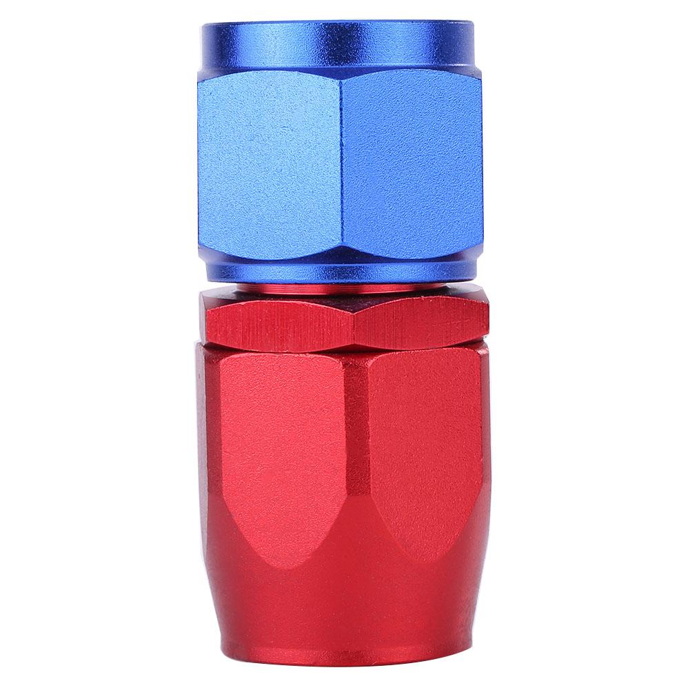 

Поворотный фитинг для топливного шланга AN10, адаптер масляного охладителя, анодированный, синего и красного цвета, 0 градусов