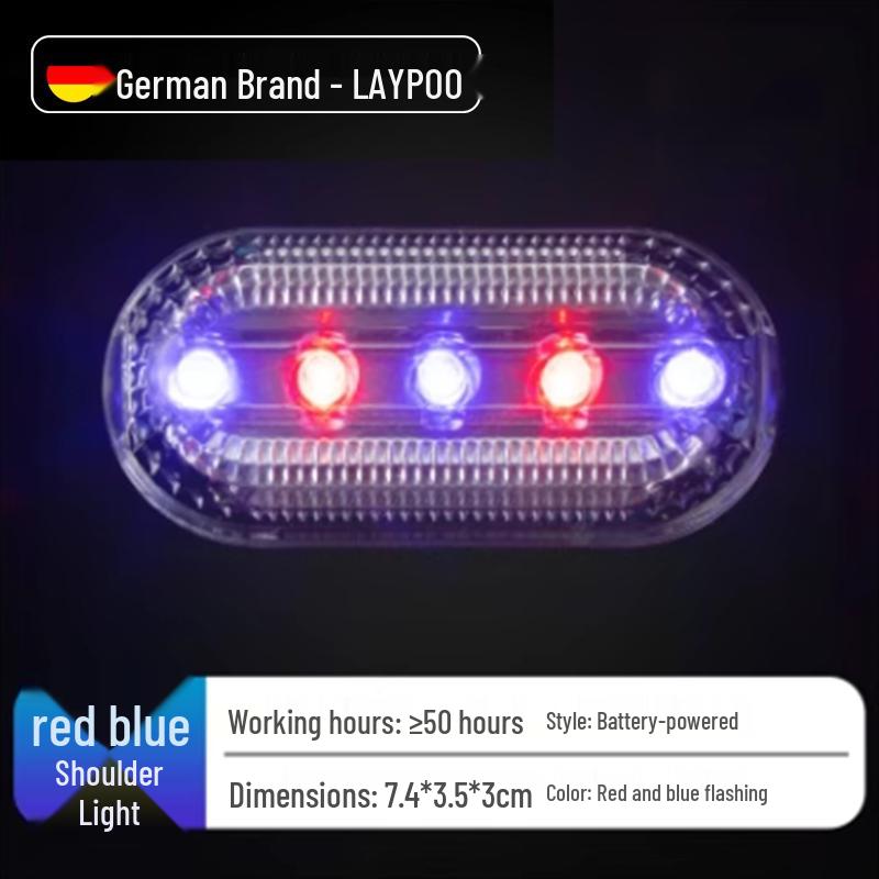 Rechargeable LED Shoulder Light with Long Battery Life for Security Patrol & Night Running