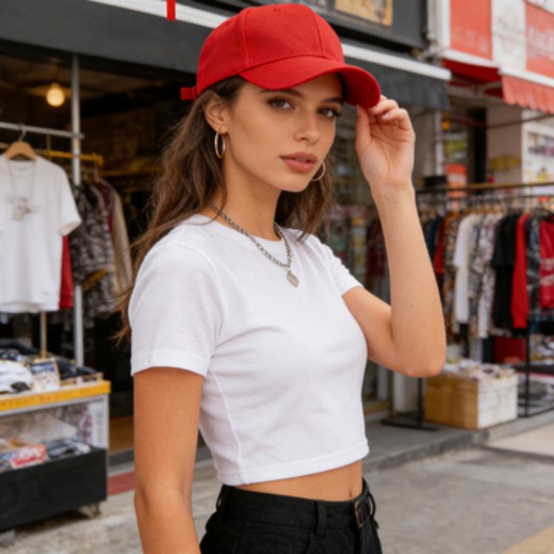 100% Cotton Adjustable Baseball Cap Solid Color Classic Dad Hat Unisex Casual Sun Protection Hat For Outdoor Running Hiking