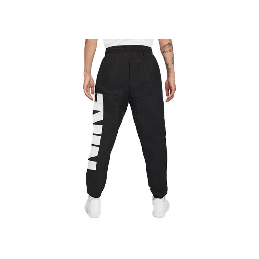 Nike Logo Print Training Sports Joggers With Breathable Mesh Men Bottoms Black CW7352-010