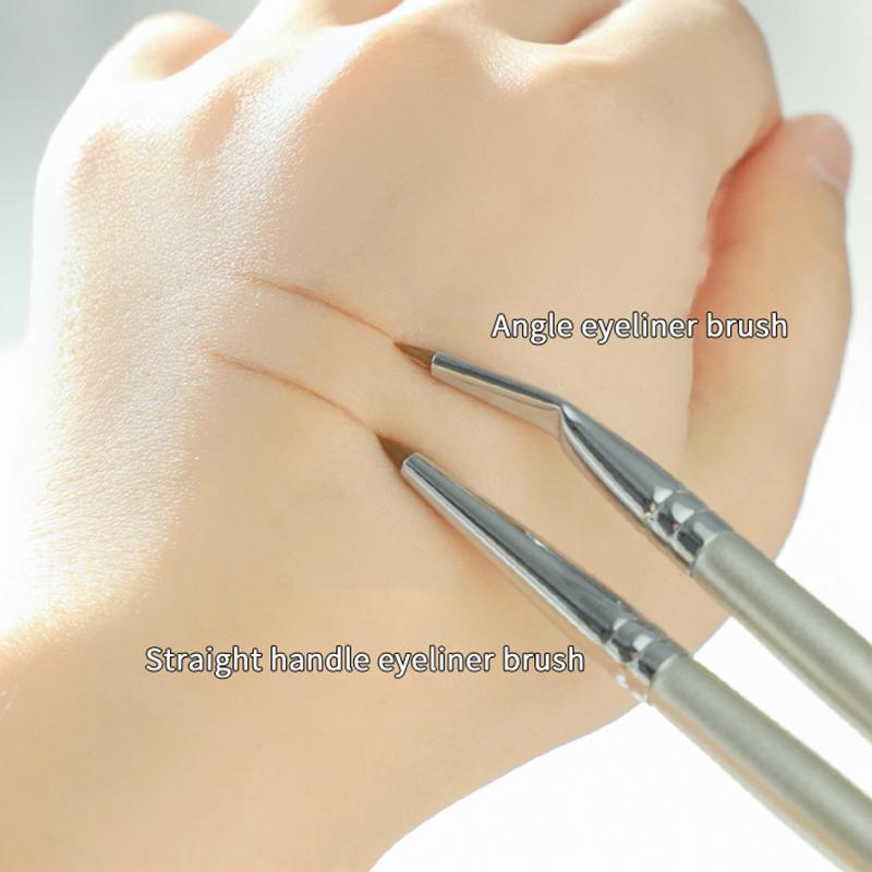 Fine Angled Eyeliner Brushes, Precision Gel Eye Liner Brush,Synthetic Bristles Eye Makeup Tool,Ultra Thin Slanted Flat Angle For