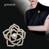 Korean Style Pearl Rose Brooch: Elegant Anti-Exposure Pin & Jewel Corsage