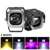 Motorcycle LED Driving Fog Lights, 60W 4000LM 4 Lighting Modes LED Auxiliary Lights IP68 Waterproof