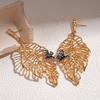 Butterfly Hollow Leaf Earrings, High-end and Unique Earrings
