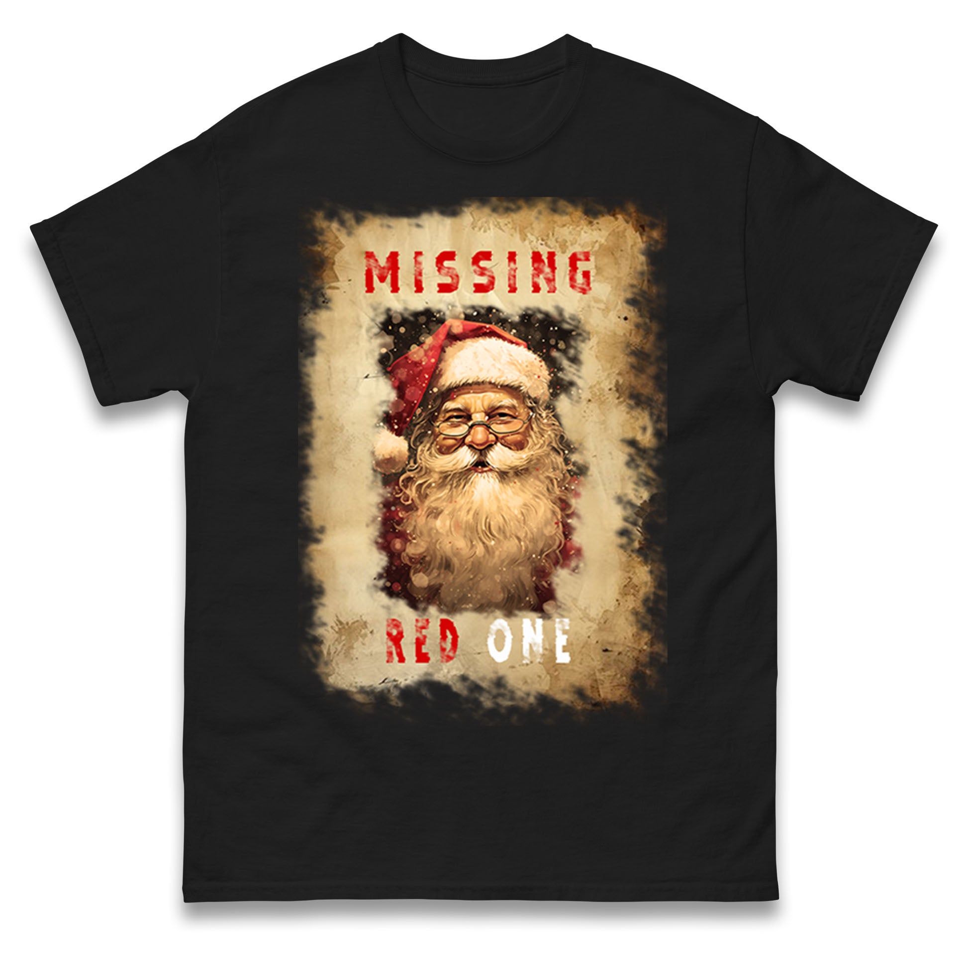 Missing Santa Claus Notice Christmas Mens T Shirt Womens Tops Tees 2XL
