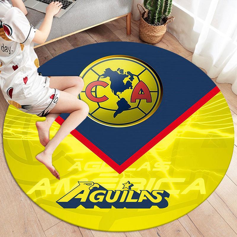Club America Round Area Rug,Carpet Rug for Living Room Bedroom Sofa Playroom Decor,Non-slip Floor Mat