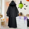 Halloween Děti Cosplay Plášť Středověký Bůh smrti Zavazování Kapuce Volný Celá délka Čistá barva Unisex Jeviště Představení Vtip
