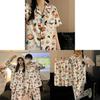 Cartoon Summer Sleepwear Set For Men And Women With Milk Silk Fabric Breathable Lounge Wear