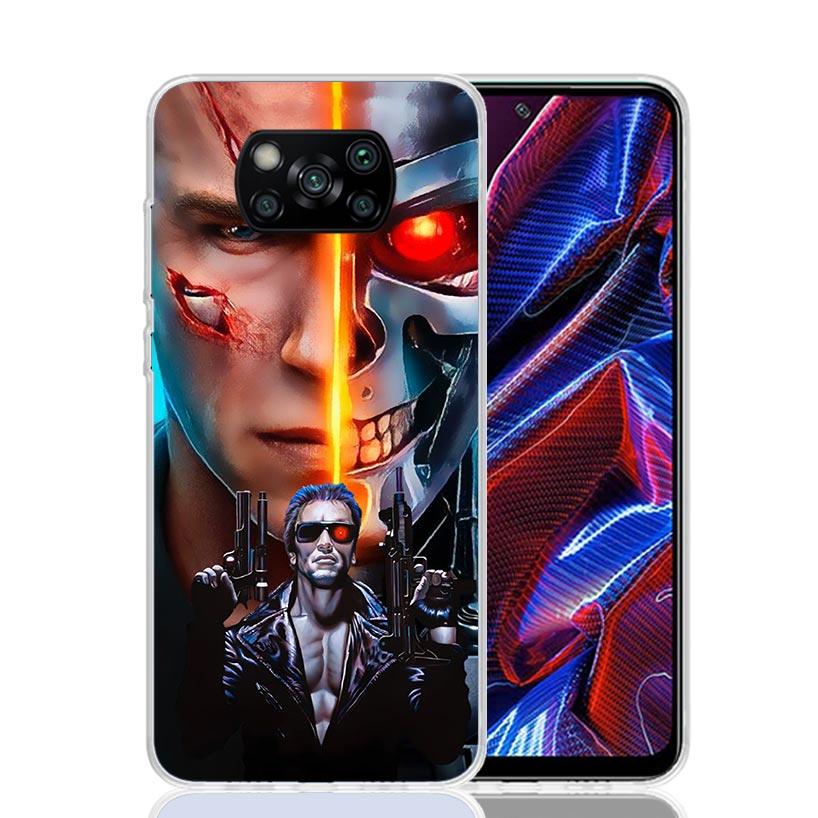 Arnold Schwarzenegger Terminator Phone Case For Xiaomi Poco X7 X6 X5 Pro F7 Ultra Redmi 15C 15 13 13C 12 12C 10 10A 10C 9 9A 9C
