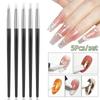 5Pcs/Set Silicone Nail Art Pen Brush Uv Gel Polish Tip 3D Image Diy Dotting Polish Brushes Sculpture Pen Diy Manicure Tool