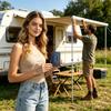 2pcs RV Awning Support Plate Heavy Duty Portable Plate Camping Awning Foot Pads For Outdoor Summer Picnic Holiday Travel