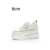 Fashion 8.5cm Genuine Leather Women Autumn Hidden Heels Ladies Chunky Sneakers Thick Soled Spring Platform Wedge Summer Fashion Shoes