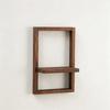 Decorative Wooden Wall Shelf Square Storage Rack Versatile Plant Display Rack  Flower Vases