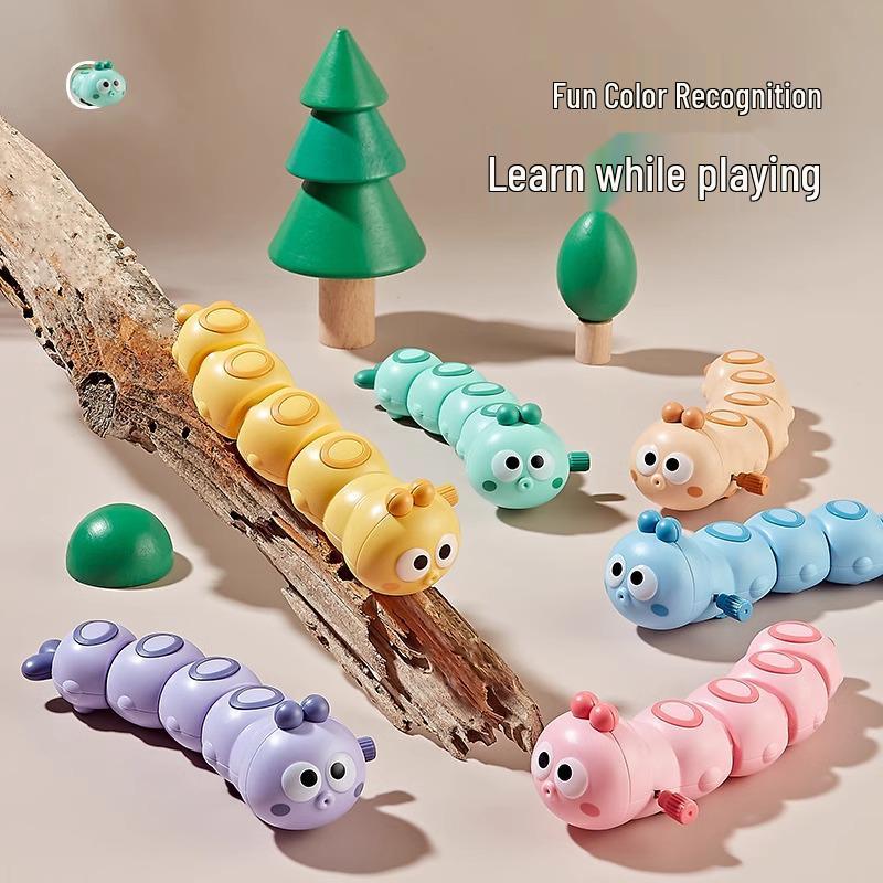 Clockwork Caterpillar Wind-up Toy for Toddlers: Crawling Educational Animal for Ages 1-2