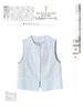 Spring 2025 Women's Embroidered Tang Suit Vest - Chic, Age-Defying Style