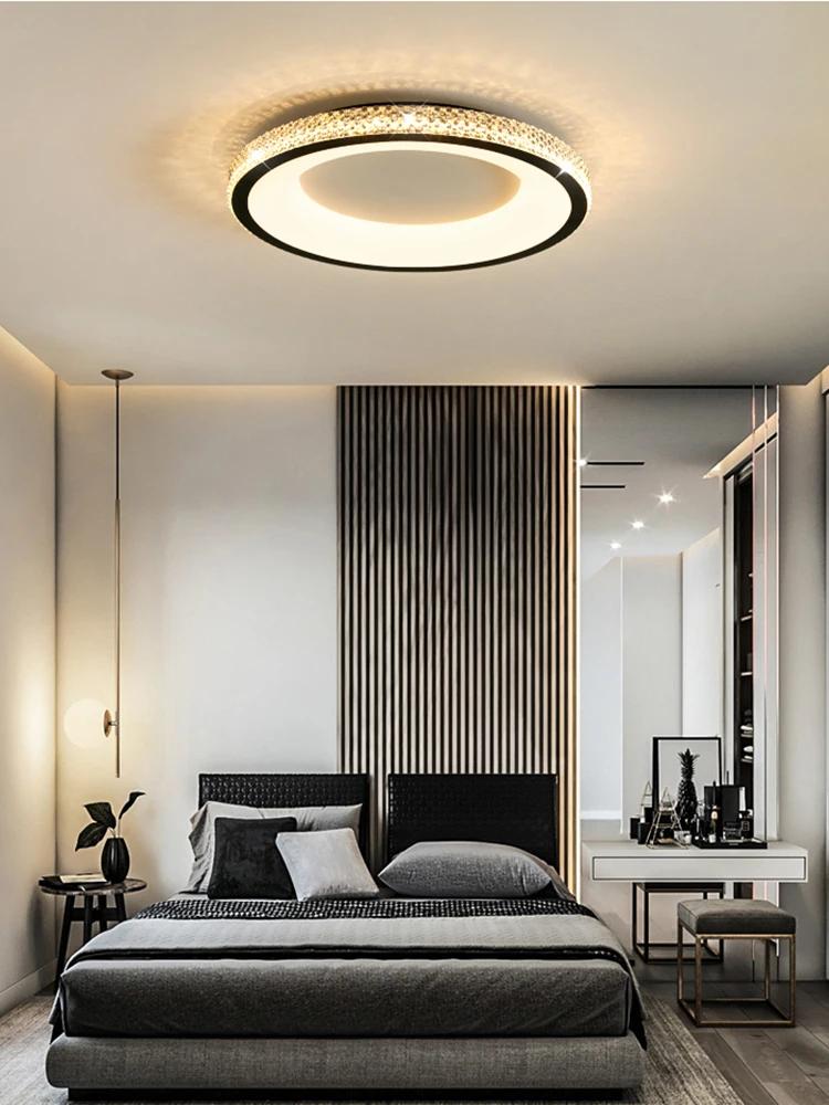 Modern Luxury LED Ceiling Light Remote Control Bedroom Living Room Acrylic Pendant Home Decoration Circular Lighting Fixtures
