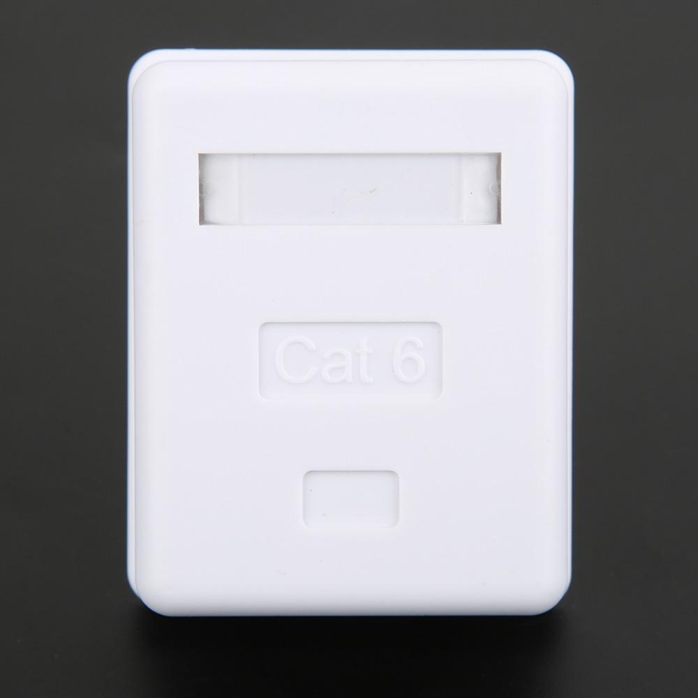 2Pcs Cat6 RJ45 Surface Mount Box Non-Shielded Single Port Mount Box Network Installation