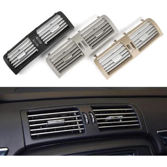Car Front Center Dash Middle Air Conditioner AC Vent Grille Outlet Panel Compatible For Benz W251 R Class R300 R320 R350 R400 R500 (Color : Black)