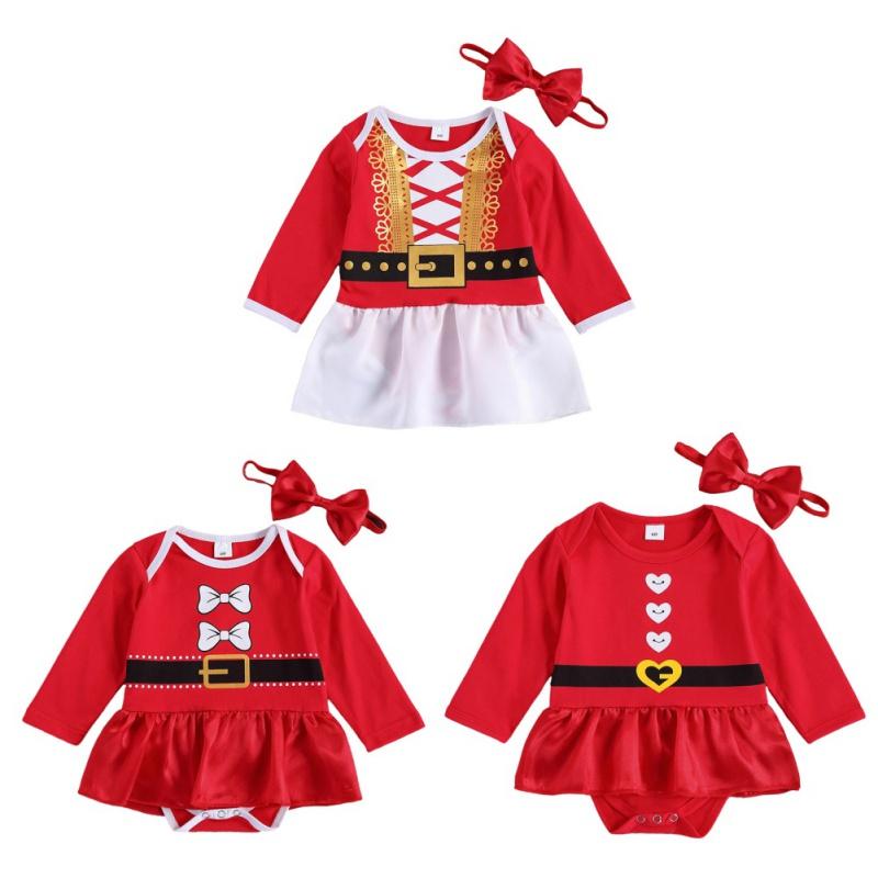 

Baby Girl s Long Sleeved Romper Christmas Toddler Jumpsuit Infant Romper 60