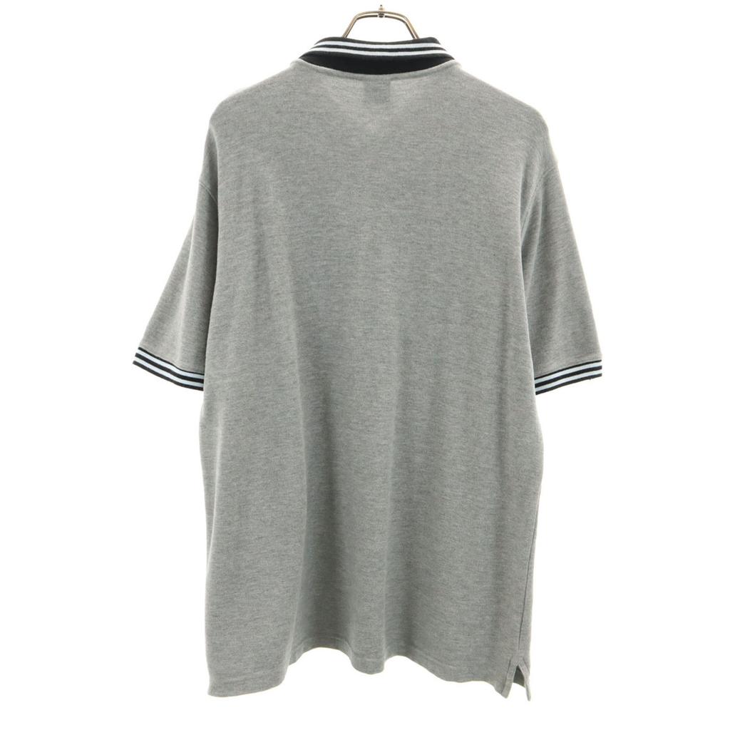 Champion Kurzarm Half-Zip Poloshirt L grau Herren Gebraucht