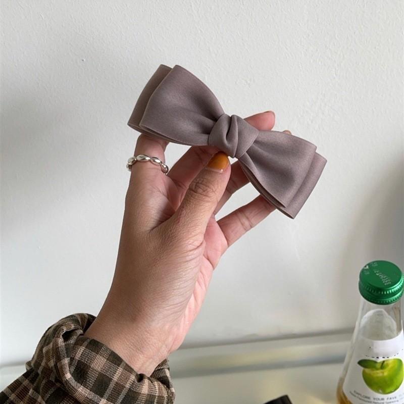 1 Stück Neue Koreanische Mode Bogen Haarnadel Einfarbig Elegante Haarspangen Kopfbedeckung Mädchen Kinder Haarschmuck
