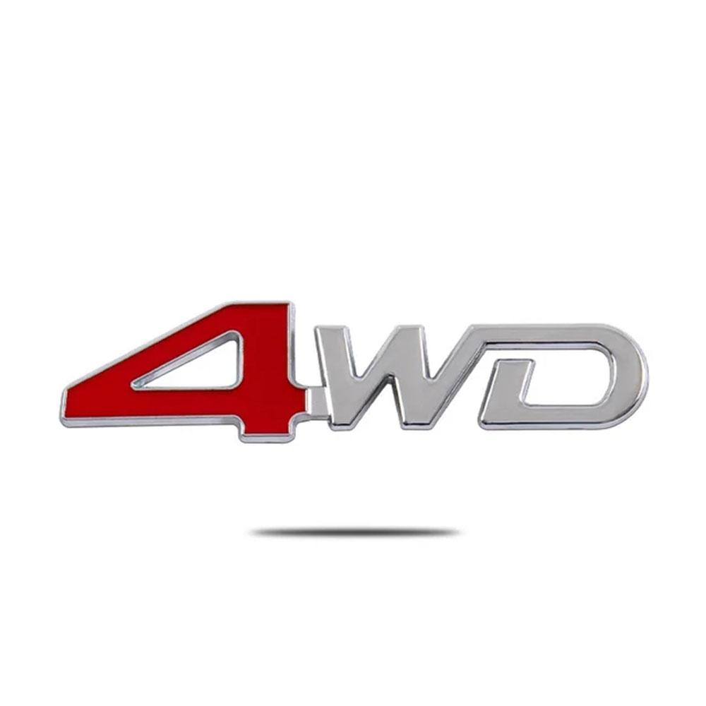 

3D Металлические Буквы Логотип 4WD Эмблема Наклейка на Задний Багажник Автомобиля Наклейка на Крыло Сбоку Значок 4WD Аксессуары