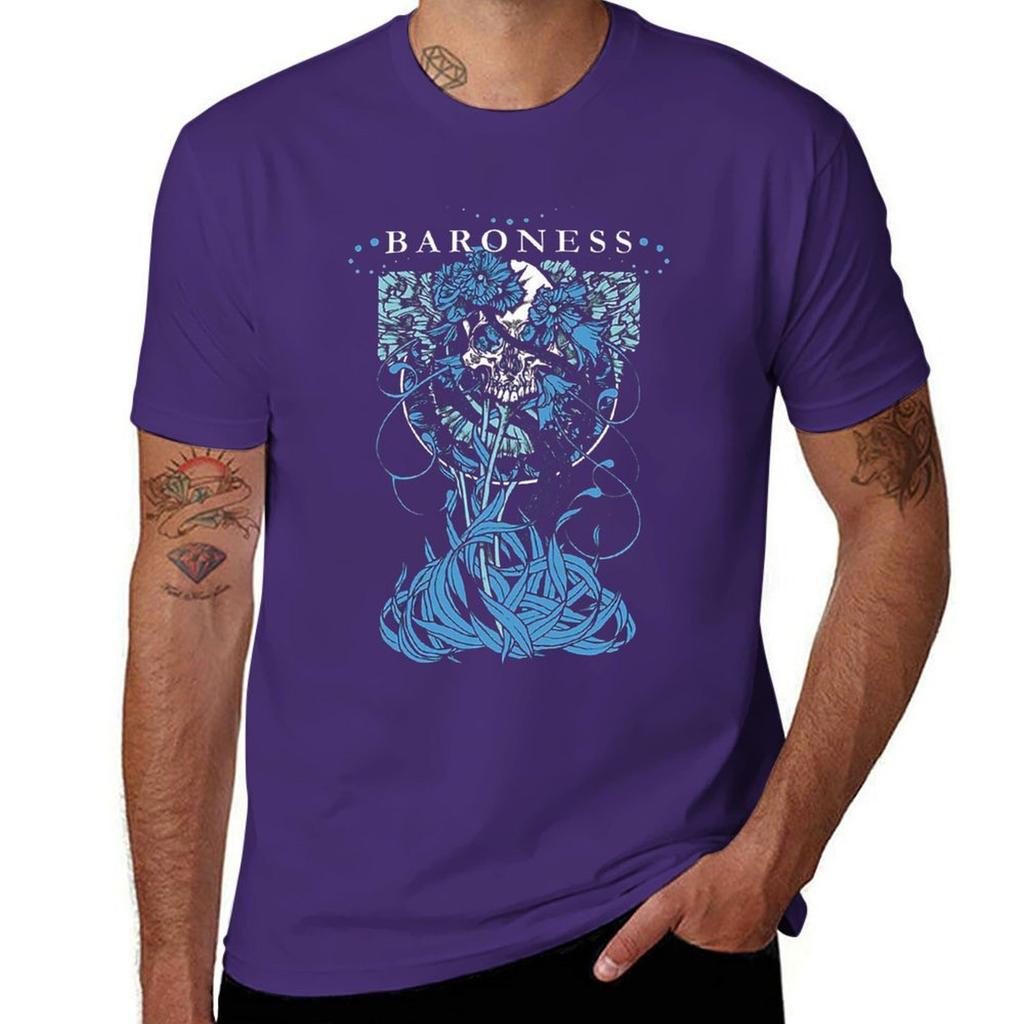 new baroness T-Shirt valentines clothes Luxury man hippie clothes t shirts for men cotton