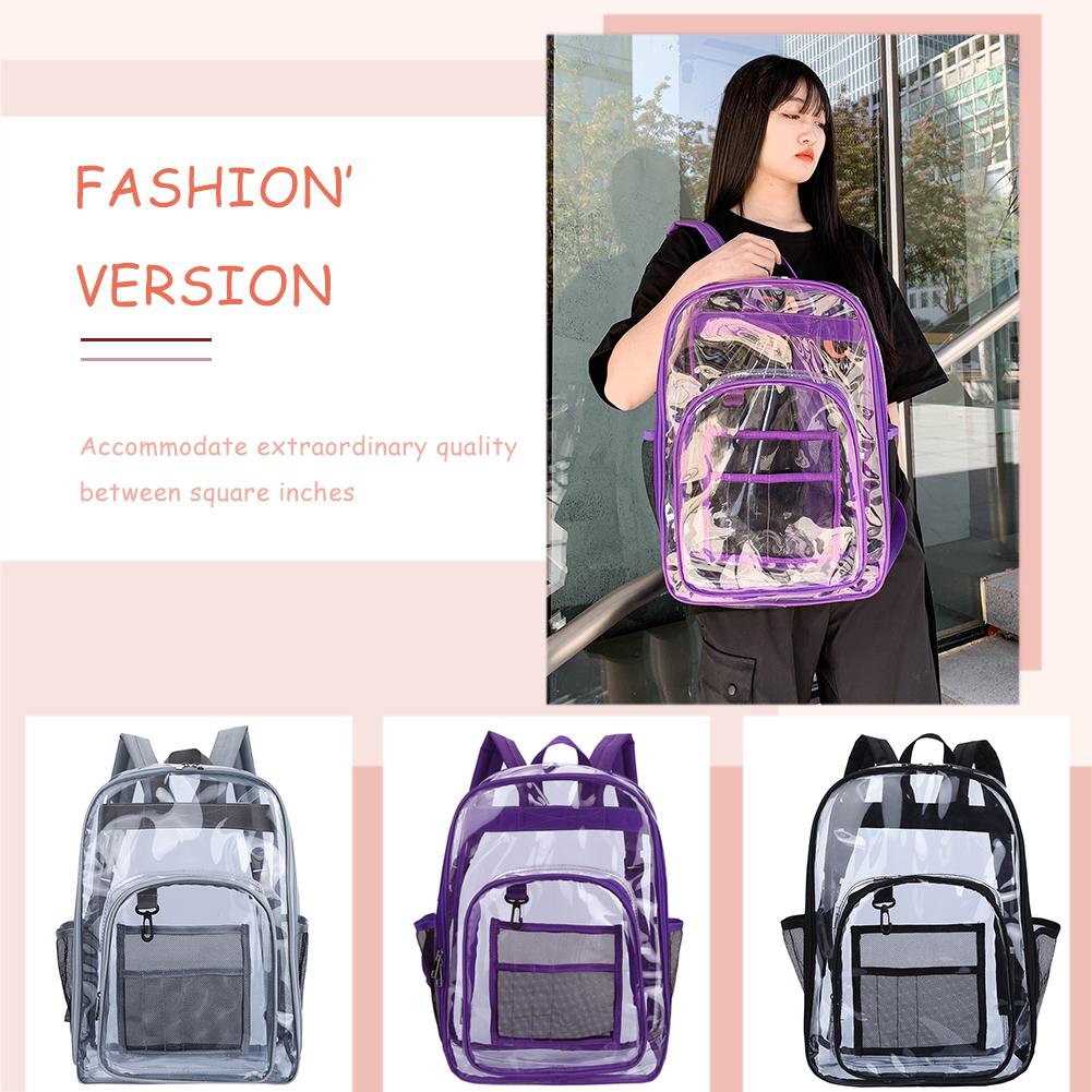Trendy Transparent Multi Layer Rucksack for Women Perfect for Students Stylish Backpack with Large Storage Capacity
