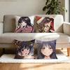 Waguri Anime Kaoruko Pillow Case Antidustmite Pillowcase Invisible Zipper Silky Short Plush Sofa Cushion Cover