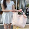 Korean Cartoon Canvas Tote Bag for Women - Large Capacity Handbag for Shopping & Work