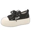 2024 New Women's Black Platform Canvas Sneakers Lace-up Comfortable Shoes Fashion Outdoor Multi-functional woman designer shoes