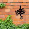Metal Wall Art Snake Flower Sculpture Iron Home Decor Living Room Patio Gift Reptile Lovers