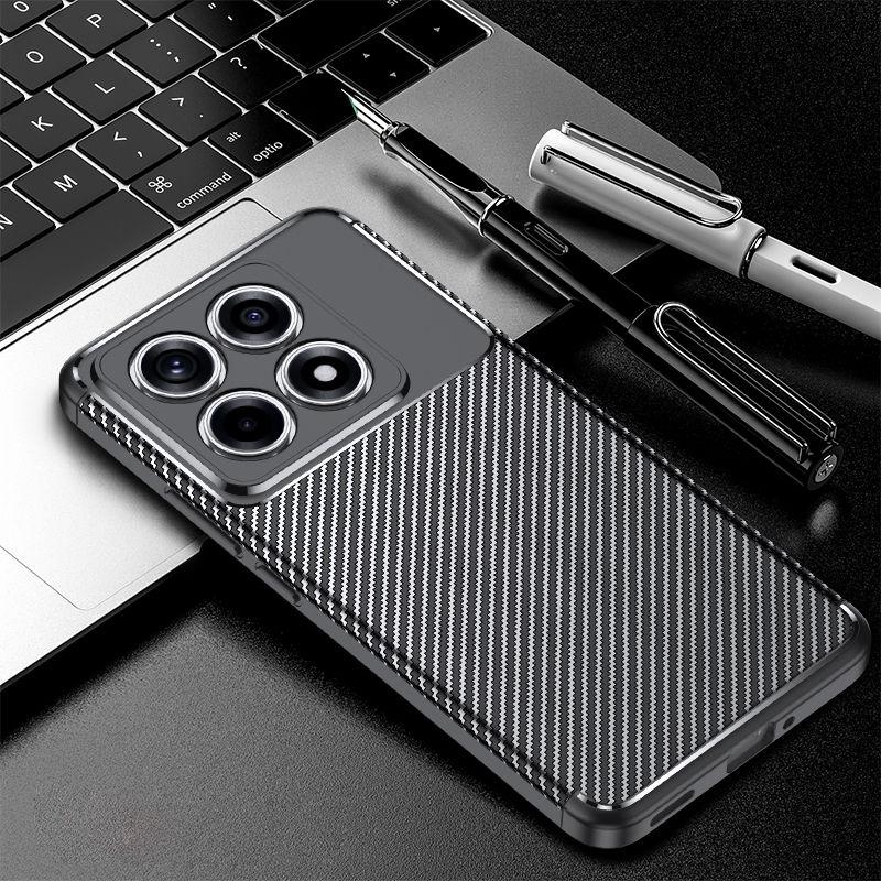 Mi 14T Pro Beetle Carbon Fiber TPU Soft Case Mobile Phone Case Xiaomi 14T Pro Protective Case