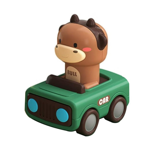 

Press and Go Car Toys for Toddlers 1-3, Baby Animal Racing Cars, Infant Play Vehicle Set, Baby Push Go Friction Car Toys
