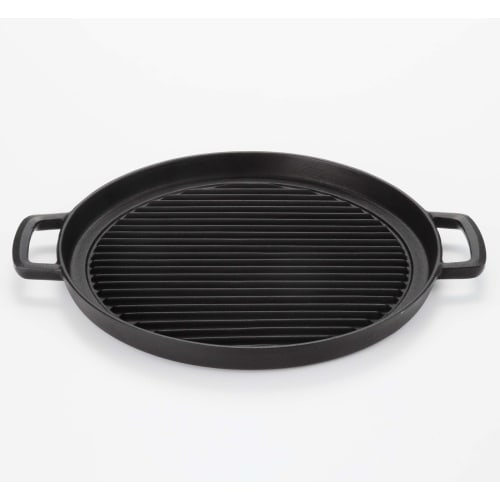 Iwachu Grill Pan, Round, 29cm, Black Finish, Inner Diameter 28.5cm, Nambu Ironware, 23051