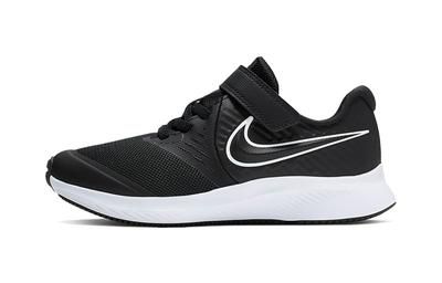 Star Runner 2 Minimalist Style Low Top Kids' Running Shoes Black White Children Aged 3 7 Years Old AT1801-001
