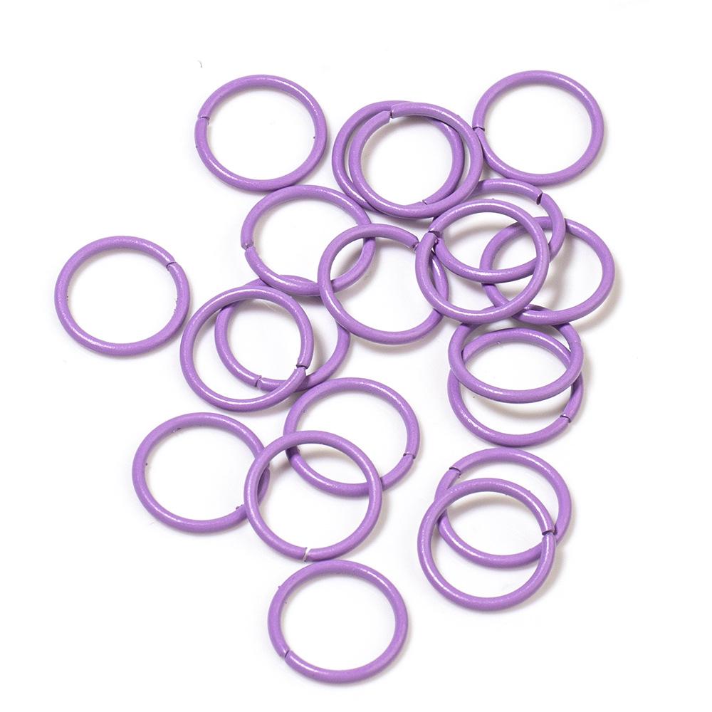 Colorful Open Jump Rings for DIY Jewelry Making - Round Single Loop Iron Rings for Beading Bracelets