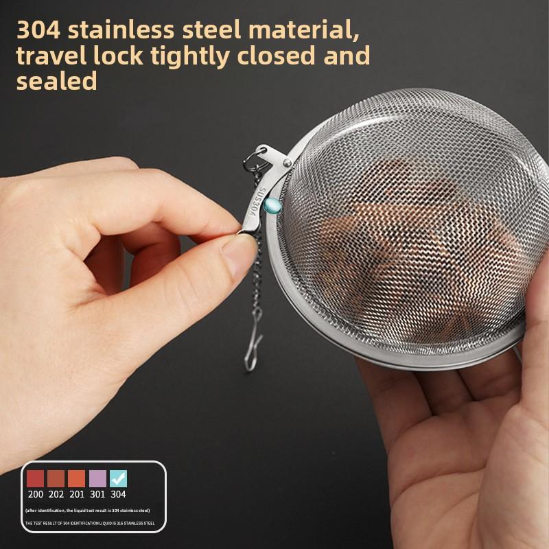 304 stainless steel seasoning balls, household tea infuser filter net, marinade pot, soup, stew, meat, seasoning box, hot pot seasoning filter balls