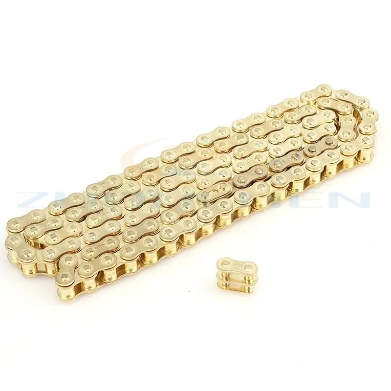 Motorcycle 428 Black Gold Chain 94/102/132/140L Links Fit For 50cc-250cc ATV Quad Pit Dirt Bike Go Kart Metal Motorcycle Parts