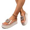 2025 New Open Toe Women's Slippers Crystal Outdoor Plus Size Summer Best Seller Comfortable Platform Slippers Zapatos