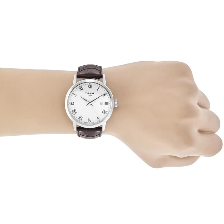 TISSOT Quartz Movement 50 meter Water Resistance Men's Watches Watch 42mm White Dial Stainless Steel Case T129.410.16.013.00