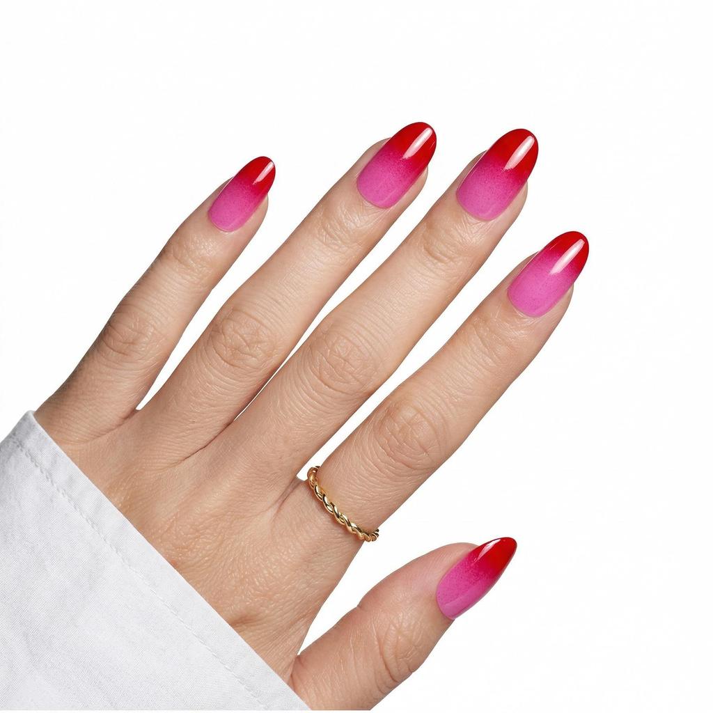 Hochwertige tragbare künstliche Nägel im Mandel-Nude-French-Stil – mittellange und lange Nagelspitzen