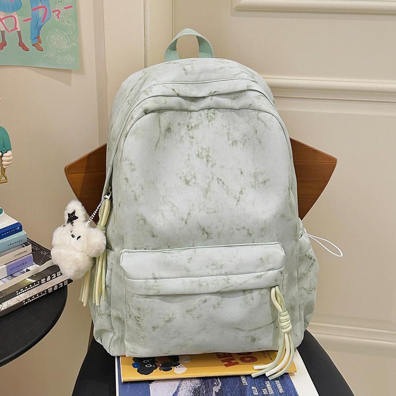2025 new student large-capacity schoolbag women's tie-dye casual backpack fashion backpack