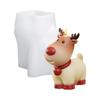 Aromatherapy Candle Mold Elastic Candle Making Mold 3d Reindeer Mold Reusable For Birthday Christmas Decorations Diy Craft