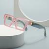 Jelly Green Oversized Square Reading Glasses Men Luxury Brand Designer Optical Frame Eyeglasses Anti Blue Light Computer Goggles
