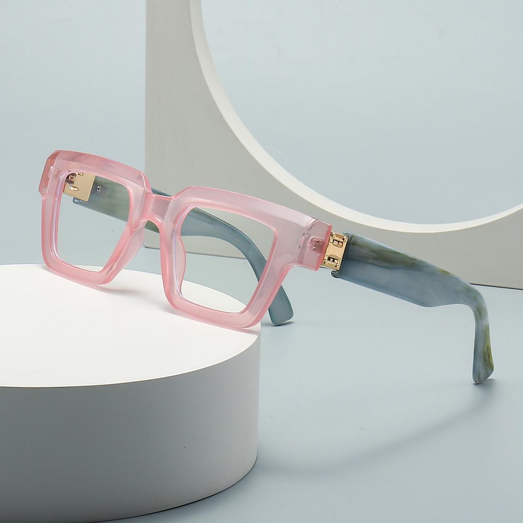 Jelly Green Oversized Square Reading Glasses Men Luxury Brand Designer Optical Frame Eyeglasses Anti Blue Light Computer Goggles