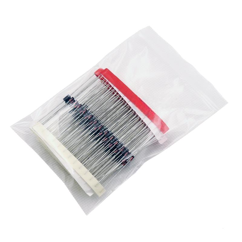 

100Pcs/set Diodes 1N4148 1N4007 FR207 1N5819 1N5399 FR107 1N5408 1N5822 Assorted Straight Pin for DIY Electronics 1